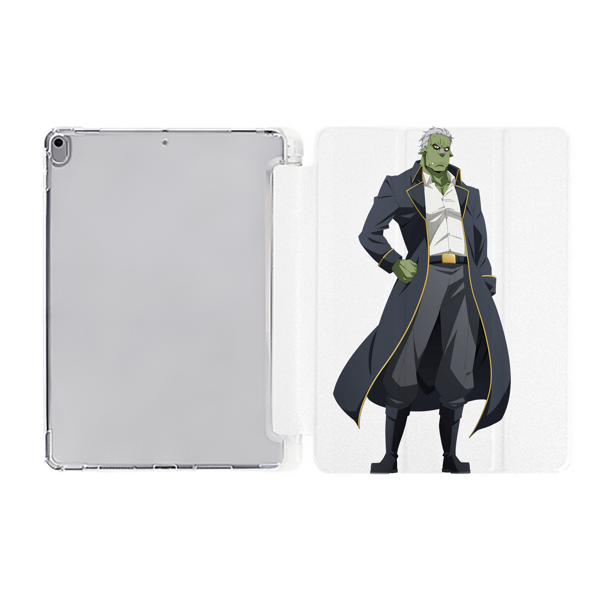 （画像用） 転スラ Regarding Reincarnated to Slime IPad ケース ペン収納付き 三つ折りスタンド PUレザー×シリコン 対応機種9.5/10.5/10.9インチ